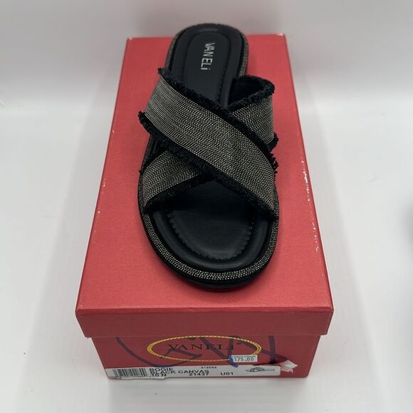 Vaneli Bogie Slides Size 10N Black Canvas NIB - Picture 14 of 14